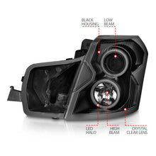 Load image into Gallery viewer, ANZO 2003-2007 Cadillac Cts Projector Headlights w/ Halo Black (CCFL)