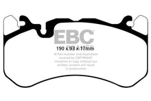 Load image into Gallery viewer, EBC 13-14 Audi RS7 4.0TT (w/Cast Iron Rotors &amp; Trapezoid Weights) Yellowstuff Front Brake Pads
