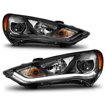 Load image into Gallery viewer, ANZO 2013-2015 Hyundai Genesis Projector Headlights w/ Plank Style Design Black (HID Compatible)