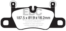 Load image into Gallery viewer, EBC 2016+ Porsche 911 (991/2 w/Cast Iron Rotors) 3.0TT Carrera Bluestuff Rear Brake Pads
