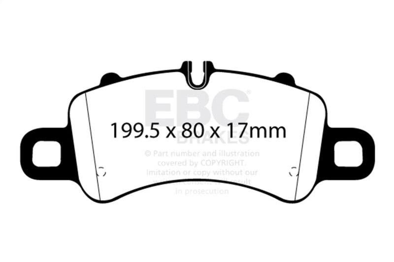 EBC 17-18 Porsche 718 Boxster 2.5L Redstuff Front Brake Pads