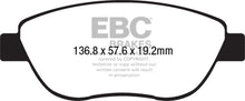 Load image into Gallery viewer, EBC 14-17 Fiat 500 Redstuff Ceramic Low Dust Front Brake Pads