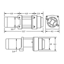 Load image into Gallery viewer, Superwinch 3500 LBS 12V DC 7/32in x 32ft Synthetic Rope Terra 3500SR Winch - Gray Wrinkle