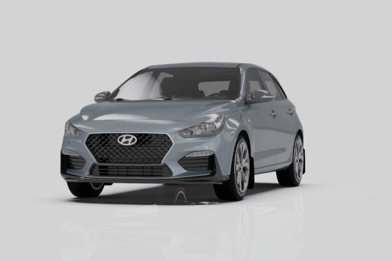 Rally Armor 19-21 Hyundai Elantra GT N Line/i30 Black UR Mud Flap w/Grey Logo