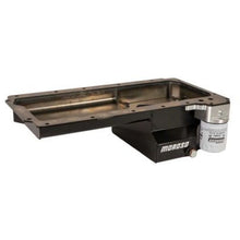 Load image into Gallery viewer, Moroso GM LS Swap/Early F-Body (w/Rear Sump/Spin-On Filter Adapter) Wet Sump 6in Steel Oil Pan - Blk