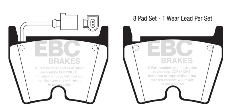 EBC 17-18 Audi Audi RS3 Redstuff Front Brake Pads